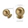 ZAUYX 5 Pack 100 Solid 1 inch25mm Brushed Brass Cabinet Knobs Decorative BiFold Door Knob Outside Diameter Diecast Bathroom Cabinet knobs