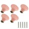 Zernmiarder Pink Ceramic Knobs 10 Pack Flower Drawer Pulls Vintage Cabinet Knobs Antique Dresser Pulls with Screws for Closet Drawer Cupboard Cabinet and DIY Home Project