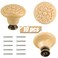 Zernmiarder Warm Beige Ceramic Knobs 10 Pack Flower Drawer Pulls Vintage Cabinet Knobs Antique Dresser Pulls with Screws for Closet Drawer Cupboard Cabinet and DIY Home Project