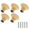 Zernmiarder Warm Beige Ceramic Knobs 10 Pack Flower Drawer Pulls Vintage Cabinet Knobs Antique Dresser Pulls with Screws for Closet Drawer Cupboard Cabinet and DIY Home Project