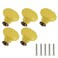 Zernmiarder Yellow Ceramic Knobs 10 Pack Flower Drawer Pulls Vintage Cabinet Knobs Antique Dresser Pulls with Screws for Closet Drawer Cupboard Cabinet and DIY Home Project