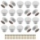 Zorfeter 20 Pcs Wood White Drawer Knobs Mushroom Shape Furniture Cabinet Knobs Pulls Handles Diameter 24mm Height 22mm