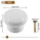 Zorfeter 20 Pcs Wood White Drawer Knobs Mushroom Shape Furniture Cabinet Knobs Pulls Handles Diameter 24mm Height 22mm