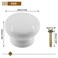 Zorfeter 20 Pcs Wood White Drawer Knobs Mushroom Shape Furniture Cabinet Knobs Pulls Handles Diameter 24mm Height 22mm