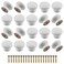 Zorfeter 20 Pcs Wood White Drawer Knobs Mushroom Shape Furniture Cabinet Knobs Pulls Handles Diameter 24mm Height 22mm