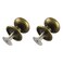 ZZLZX 18PCS 12x11mm Bronze Mini Round Head Knobs Vintage Antique Drawer Metal Round Head Pull Handle Knobs with 18 Screws for Jewelry Box Gift Case Wood Case Drawer Cabinets