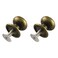 ZZLZX 18PCS 12x11mm Bronze Mini Round Head Knobs Vintage Antique Drawer Metal Round Head Pull Handle Knobs with 18 Screws for Jewelry Box Gift Case Wood Case Drawer Cabinets