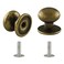 ZZLZX 18PCS 12x11mm Bronze Mini Round Head Knobs Vintage Antique Drawer Metal Round Head Pull Handle Knobs with 18 Screws for Jewelry Box Gift Case Wood Case Drawer Cabinets