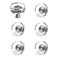 JEREVER 6 Pack Glass Crystal Knobs Brushed Nickel Drawer Pull Cabinet Handle for Dresser Kitchen Polygon