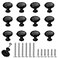 THSIREE 12PCS Cabinet Knobs Black Cabinet Pulls Cabinet Knobs Inway Round Drawer Knobs Cabinet Hardware with Screws for Kitchen Bedroom Furniture