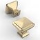 Amerdeco 10 Pack Brushed Brass Square Kitchen Cabinet Knobs Cabinet Hardware Single Hole Cabinet Pulls Gold Drawer Knobs and Pulls for Bathroom Cabinets ZH0019