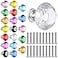 Qunclay 20 Pieces Crystal Cabinet Knobs 30 mm Drawer Pulls Colorful Dresser Knobs Crystal Diamond Shape Dresser Handles for Furniture Office Kitchen BathroomMixed Colors