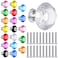 Qunclay 20 Pieces Crystal Cabinet Knobs 30 mm Drawer Pulls Colorful Dresser Knobs Crystal Diamond Shape Dresser Handles for Furniture Office Kitchen BathroomMixed Colors