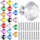 Qunclay 20 Pieces Crystal Cabinet Knobs 30 mm Drawer Pulls Colorful Dresser Knobs Crystal Diamond Shape Dresser Handles for Furniture Office Kitchen BathroomMixed Colors