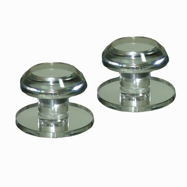Mirart 1 Diam Bevelled Knobon a 2 Self Stick Round Acrylic Mirror Back 2 Pack