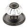 Richelieu Crystal Cabinet Knob 1516 Inch Montreuil Collection BP16063244BB Burnished Brass