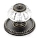Richelieu Crystal Cabinet Knob 1516 Inch Montreuil Collection BP16063244BB Burnished Brass