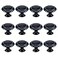 Antrader Flat Black Cabinet Hardware Round Knob with Mounting Screws 1Inch Diameter 12 Pack