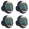 Lilibeely 4 Pieces Set Cabinets Hardware Round Furniture Knobs Country Rustic Distressed Teal Green Barn Wood PrintDrawer Dresser Cupboard Wardrobe Pulls Handles for Home Kitchen