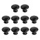 MY MIRONEY Round Cabinet Hardware Knob Flat Black Hollow Handle 12 Diameter Pack of 10