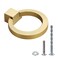 WEAVERBIRD Gold Cabinet KnobsZinc Alloy Kitchen Hardware Drawer Pulls Brushed Brass Rings 157 Diameter Pack of 2