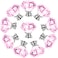 NORTHERN BROTHERS 10 Pack 30mm Crystal Cabinet Knobs Diamond Glass Drawer Knobs with 3 Screw Sizes for Dresser Kitchen Bathroom Pink