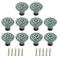 Geesatis 10 pcs Decorative Knob Ceramic knobs Drawer Cabinet Pull Handle Knobs Furniture Decorative Pull Tool with Mounting Screws Green 14 inch Diameter