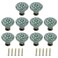 Geesatis 10 pcs Decorative Knob Ceramic knobs Drawer Cabinet Pull Handle Knobs Furniture Decorative Pull Tool with Mounting Screws Green 14 inch Diameter