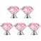 MDPLY 5 Pcs Crystal Cabinet Knobs 30mm Pink Diamond Decorative Pulls Handles for Drawer Dresser Kitchen Cabinets Wardrobe Bathroom Cabinet Desk YL00008 Pink