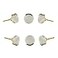 Perilla Home Set of 6 Marble Knobs Decorative Round Knobs for Home Kitchen Cabinet Hardware Cupboard Glass Door Dresser Wardrobe and Drawer Pulls White