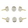 Perilla Home Set of 6 Marble Knobs Decorative Round Knobs for Home Kitchen Cabinet Hardware Cupboard Glass Door Dresser Wardrobe and Drawer Pulls White