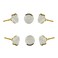 Perilla Home Set of 6 Marble Knobs Decorative Round Knobs for Home Kitchen Cabinet Hardware Cupboard Glass Door Dresser Wardrobe and Drawer Pulls White