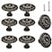 M MIMHOOY Vintage Flower Shape Cabinet Drawer Knobs Antique Bronze Dresser Drawer Handles 8 Pcs Flower Shape