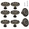M MIMHOOY Vintage Flower Shape Cabinet Drawer Knobs Antique Bronze Dresser Drawer Handles 8 Pcs Flower Shape