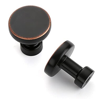 Asidrama 10 Pack 114 inch Oil Rubbed Bronze Kitchen Cabinet Knobs Dresser Knobs Drawer Knobs Cabinet Hardware Zinc Knobs for Dresser Drawers