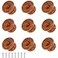 Bitray Red Wood Knobs Round Wood Drawer Knobs Red Brown Finished Wooden Kitchen Cabinet Pulls Handles 10PCS