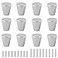 Uenhoy 12 Pack Silver Aluminum Alloy Drawer Knobs Cone Shaped Solid Cabinet Cupboard Dresser Drawer Knobs