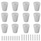 Uenhoy 12 Pack Silver Aluminum Alloy Drawer Knobs Cone Shaped Solid Cabinet Cupboard Dresser Drawer Knobs