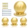 Jiozermi 4 Packs Mini Round Solid Brass Knobs 34 Inch Diameter Brass Pulls Gold Mini Drawer Pulls Mini Knobs for Jewelry Box Gold