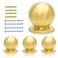 Jiozermi 4 Packs Mini Round Solid Brass Knobs 34 Inch Diameter Brass Pulls Gold Mini Drawer Pulls Mini Knobs for Jewelry Box Gold