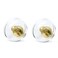 JEREVER 2 Pack Acrylic Knobs Large Size Crystal Brass Drawer Pull Clear Cabinet Handle Furniture Hardware for Wardrobe Dresser Kitchen Round