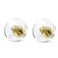 JEREVER 2 Pack Acrylic Knobs Large Size Crystal Brass Drawer Pull Clear Cabinet Handle Furniture Hardware for Wardrobe Dresser Kitchen Round
