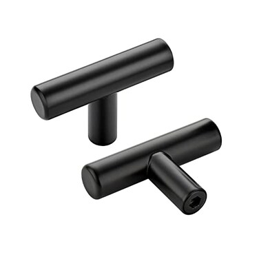 Home Expert 5 Pack Black Cabinet Knobs 2 inch Cabinet Pulls Kitchen Cabinet Handles Matte Black Knobs for Cabinets and Drawer Dresser Pulls Single Hole Kitchen Cabinet Knobs