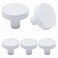 YuGtcen Cabinet Knobs 5 Pack Kitchen Cabinet Knobs Inway Zinc Alloy Drawer Pulls and Knob Furniture Hardware Modern Round Knobs for Kitchen Cupboard Dresser Drawer Closet Door White 5