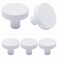 YuGtcen Cabinet Knobs 5 Pack Kitchen Cabinet Knobs Inway Zinc Alloy Drawer Pulls and Knob Furniture Hardware Modern Round Knobs for Kitchen Cupboard Dresser Drawer Closet Door White 5