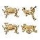 haowei Cheetah Knobs Gold Animal Drawer Knobs 4Pcs Animal Handle Cabinet Pullsfor Dresser Cupboard Wardrobe e Leopard