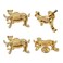 haowei Cheetah Knobs Gold Animal Drawer Knobs 4Pcs Animal Handle Cabinet Pullsfor Dresser Cupboard Wardrobe e Leopard