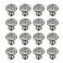 Geesatis 16 Pcs Jewelry Box Knobs Drawer Knobs Wooden Box Handles Mini Single Hole Knobs Silver
