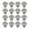Geesatis 16 Pcs Jewelry Box Knobs Drawer Knobs Wooden Box Handles Mini Single Hole Knobs Silver