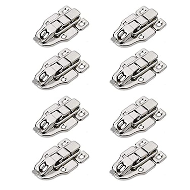 bnafes 8Pack Metal Duckbilled Box Hasp Lock Toggle Latch Catch Decorative Hasp Box Trunk Latch Hasps for Jewelry Wooden Case Boxes with Mounting Screws